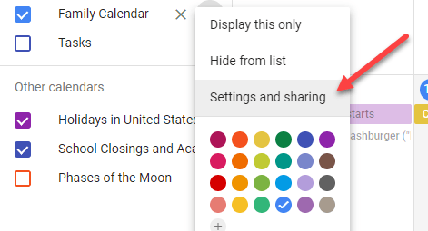 Slik deler du en Google-kalender