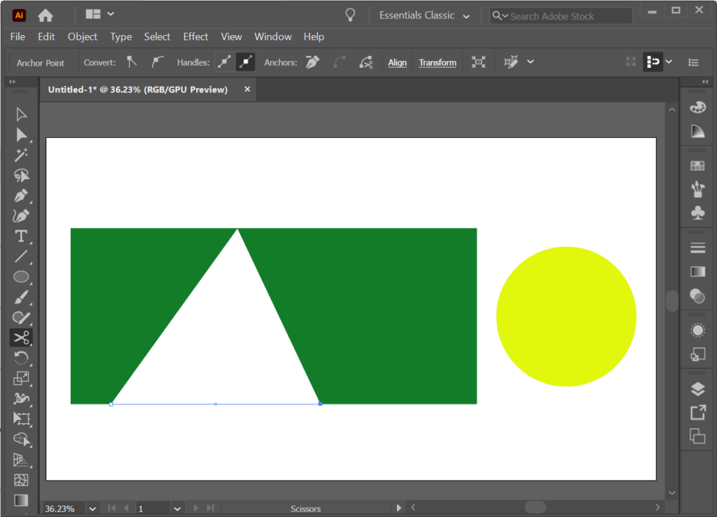 Sådan skæres en form ud i Illustrator