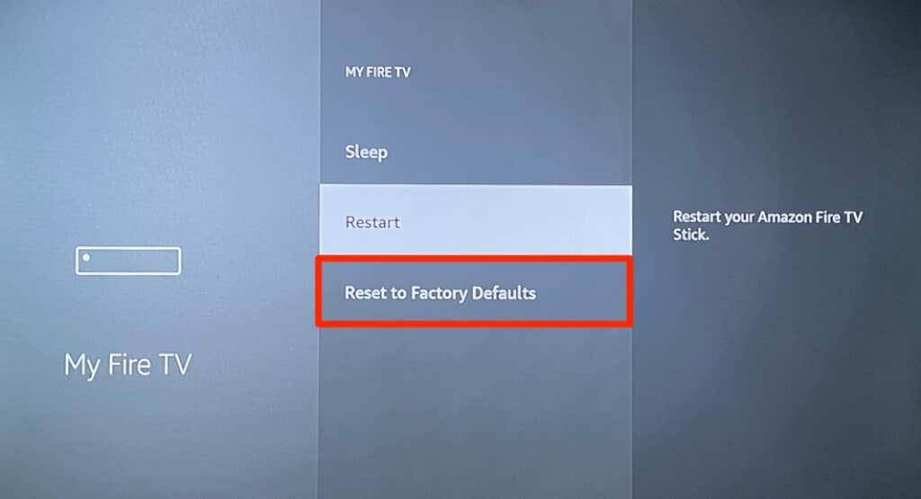 Si të rifilloni Fire TV Stick