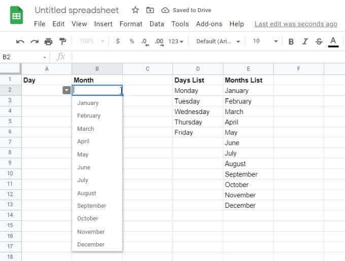 Com utilitzar les llistes desplegables de Google Sheets