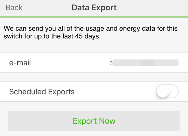 Com exportar dades d'ús d'energia de WeMo a Excel