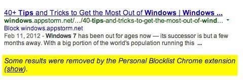 Com bloquejar determinats llocs web dels resultats de la cerca de Google