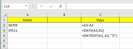 Si të zbrisni datat në Excel