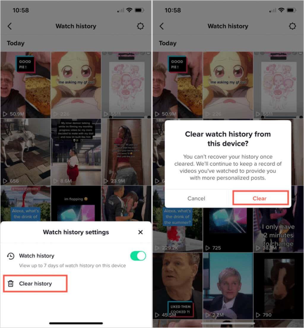 História pozerania TikTok: Ako zobraziť videá, ktoré ste si pozreli