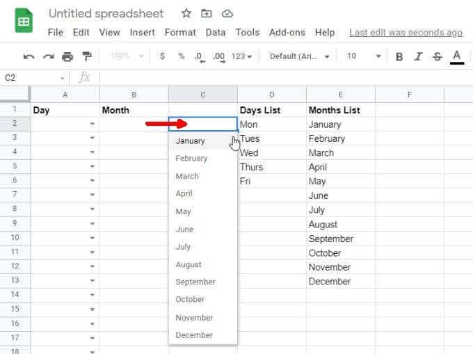 Slik bruker du rullegardinlister for Google Sheets