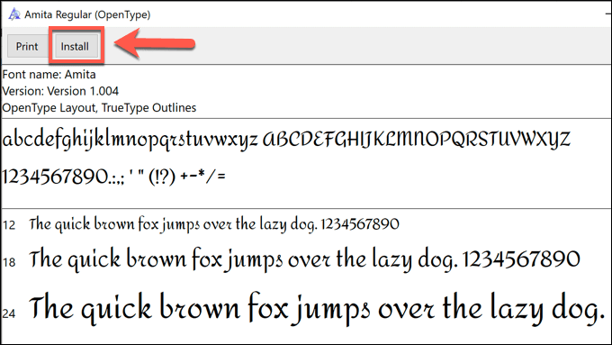 Πώς να εγκαταστήσετε γραμματοσειρές στα Windows 10