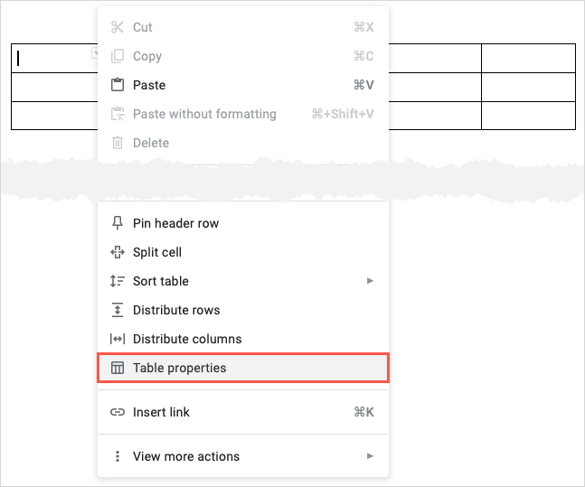 Tabeli lisamine, redigeerimine, sortimine ja poolitamine Google Docsis