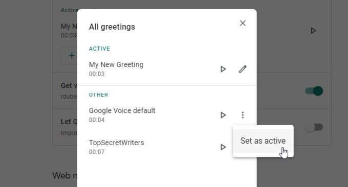 Com configurar la bústia de veu a Google Voice