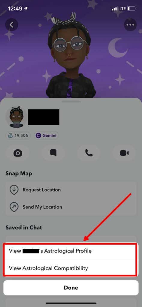 Como usar o perfil astrolóxico en Snapchat