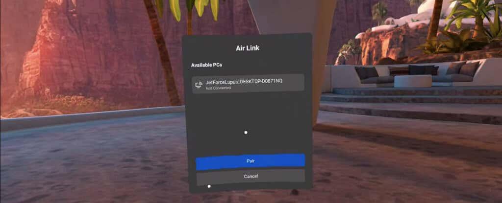 Az Air Link beállítása az Oculus Quest 2-n
