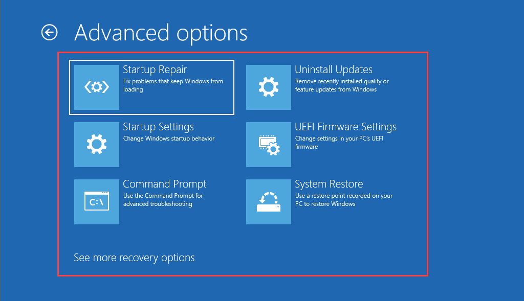 Com arrencar a les opcions de recuperació del sistema de Windows 11/10