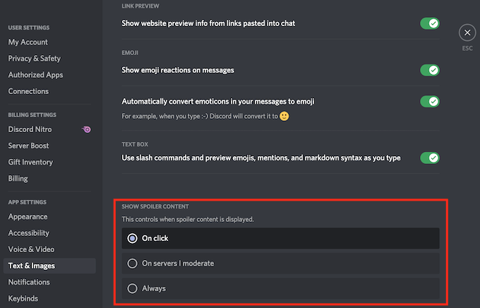 Com utilitzar les etiquetes de Spoiler de Discord