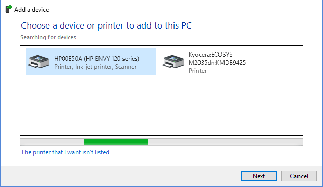 Juhtmeta või võrguprinteri lisamine opsüsteemis Windows 10
