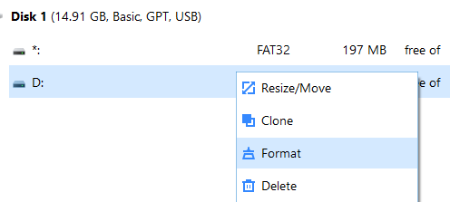 A külső merevlemez formázása FAT32-re a Windows rendszerben