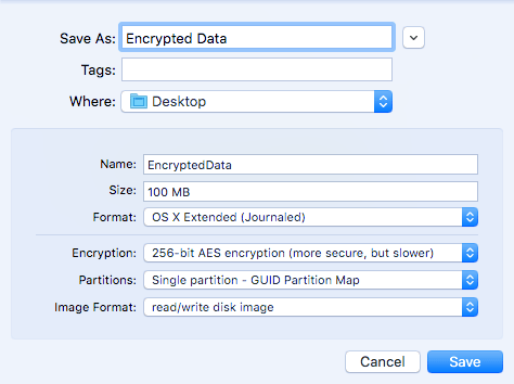 Як створити зашифрований образ диска в OS X