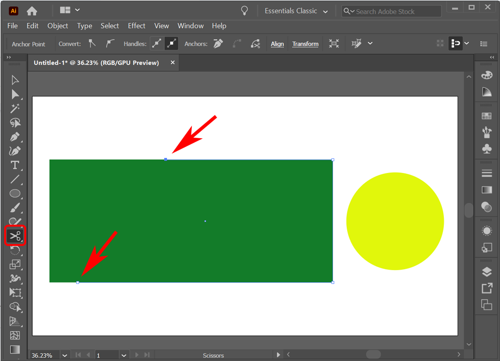 Sådan skæres en form ud i Illustrator