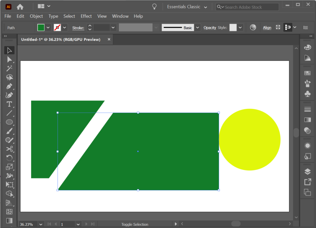 Sådan skæres en form ud i Illustrator