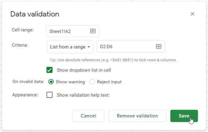 Com utilitzar les llistes desplegables de Google Sheets