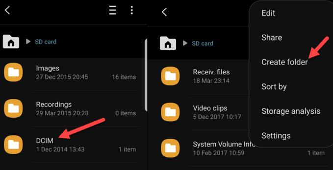 Com transferir fitxers des de l'emmagatzematge d'Android a una targeta SD interna