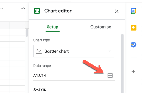 Hvordan lage et spredningsplott i Google Sheets