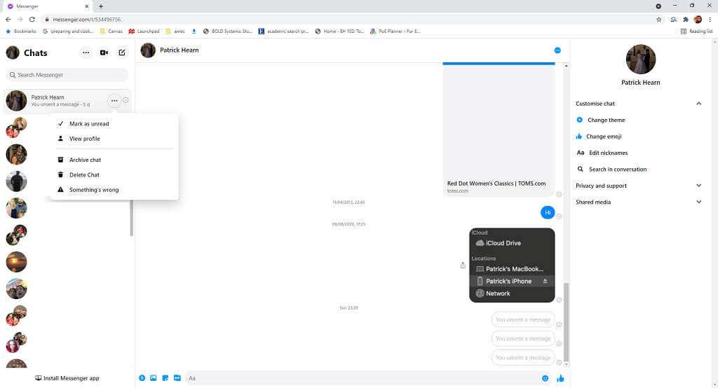 Com esborrar missatges de Facebook Messenger per a ambdues parts