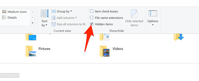 6 xeitos de mostrar ficheiros e cartafoles ocultos en Windows 10