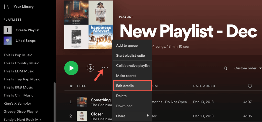 Как да персонализирате снимки на корицата на плейлиста на Spotify