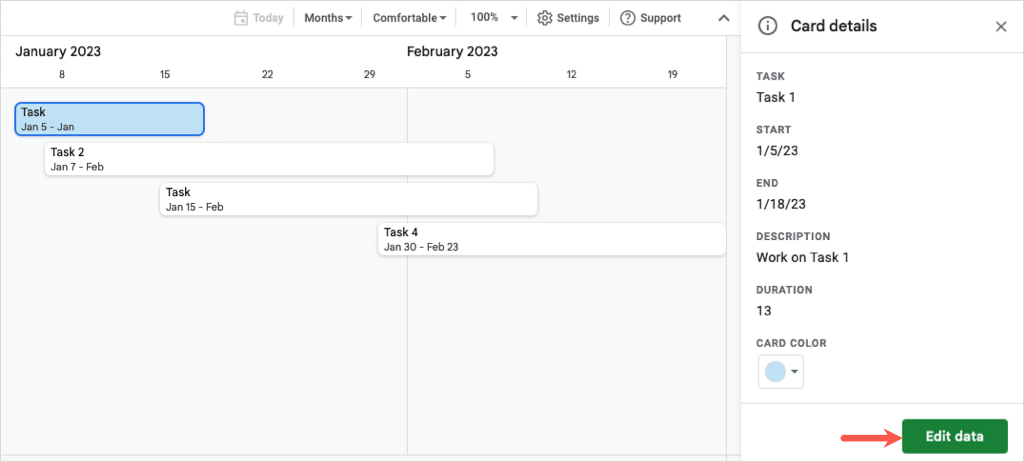 Как да използвате изгледа на времевата линия на Google Sheets за управление на проекти