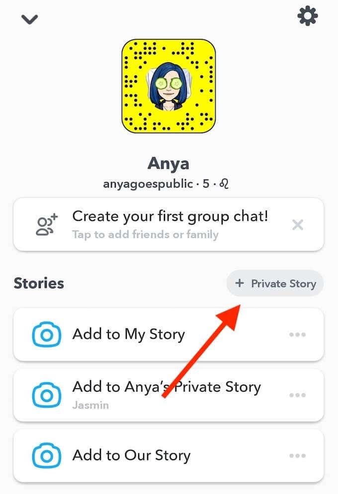 Hur man gör en privat berättelse på Snapchat