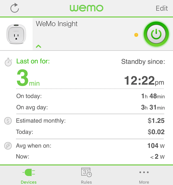 Com exportar dades d'ús d'energia de WeMo a Excel