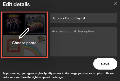 Как да персонализирате снимки на корицата на плейлиста на Spotify