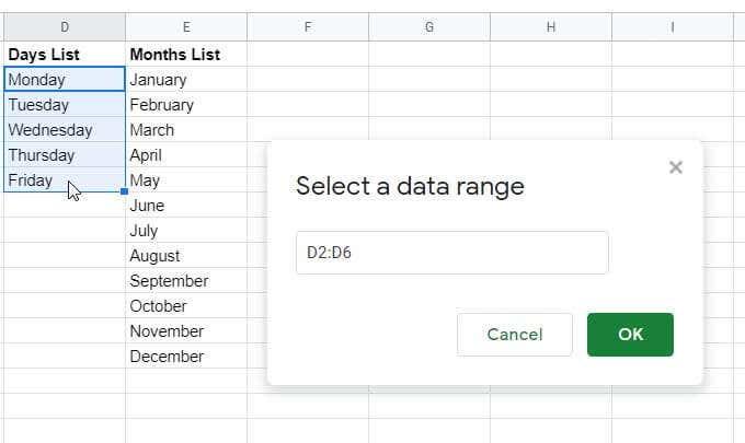 Slik bruker du rullegardinlister for Google Sheets