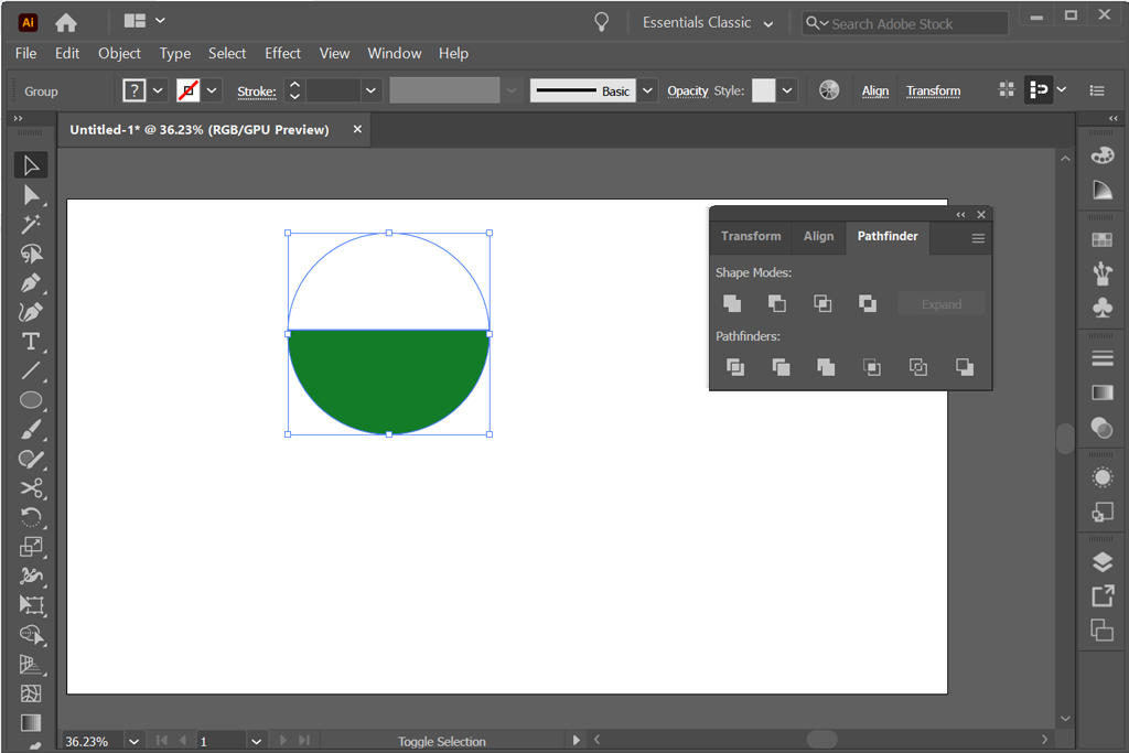 Sådan skæres en form ud i Illustrator