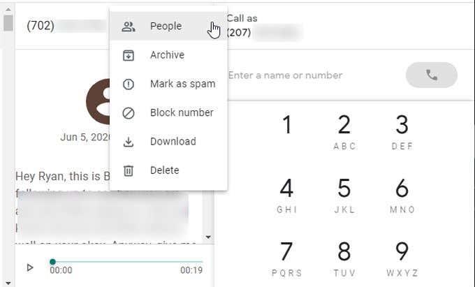 Com configurar la bústia de veu a Google Voice