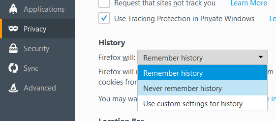 Com activar la navegació privada a Firefox