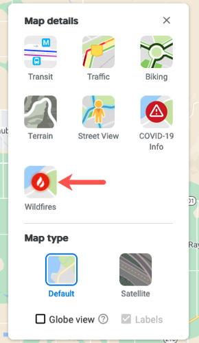 Kuidas kasutada Google Mapsi metsatulekahju jälgimist