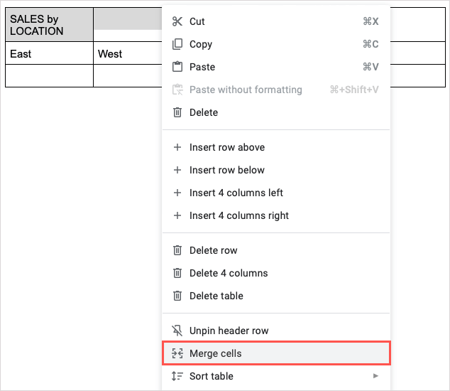 Tabeli lisamine, redigeerimine, sortimine ja poolitamine Google Docsis