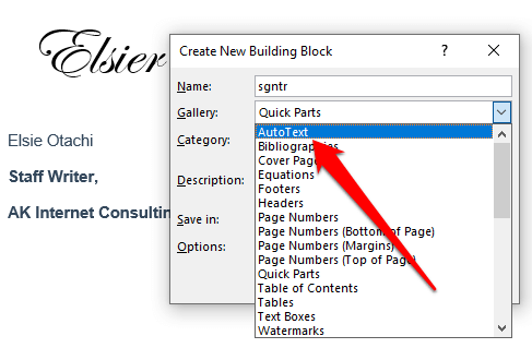 Com inserir una signatura en un document de Microsoft Word