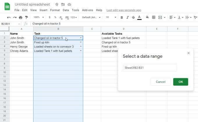 Com utilitzar les llistes desplegables de Google Sheets