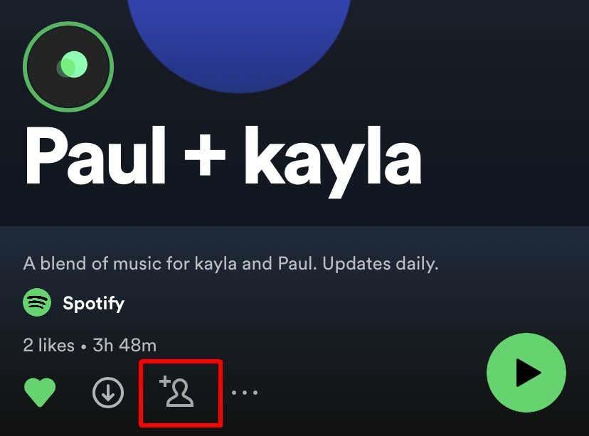 Как да направите плейлист на Spotify Blend с друг потребител