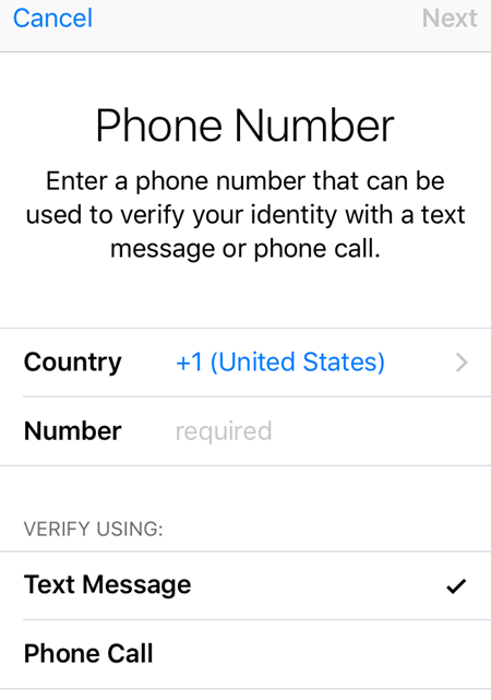 A kéttényezős hitelesítés engedélyezése az iCloud számára iOS rendszeren