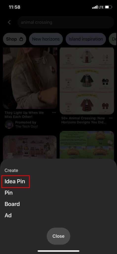 Com crear un pin d'idea de Pinterest