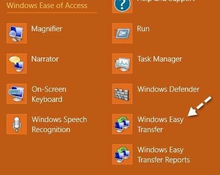 Siirrä tiedostoja Windows XP:stä, Vistasta, 7:stä tai 8:sta Windows 10:een Windows Easy Transferin avulla