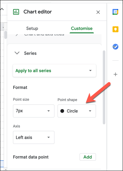 Hvordan lage et spredningsplott i Google Sheets