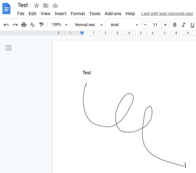 Com inserir una signatura a Google Docs