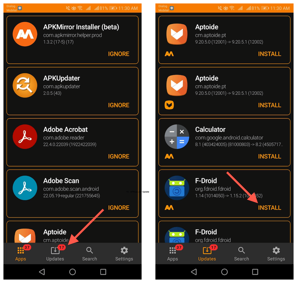 Ako aktualizovať aplikácie pre Android