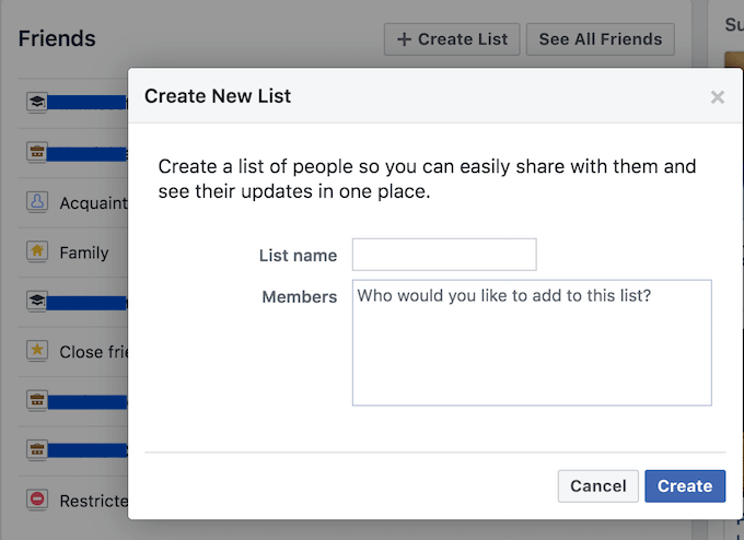 Kuinka käyttää Facebookin mukautettuja ystäväluetteloita ystävien järjestämiseen