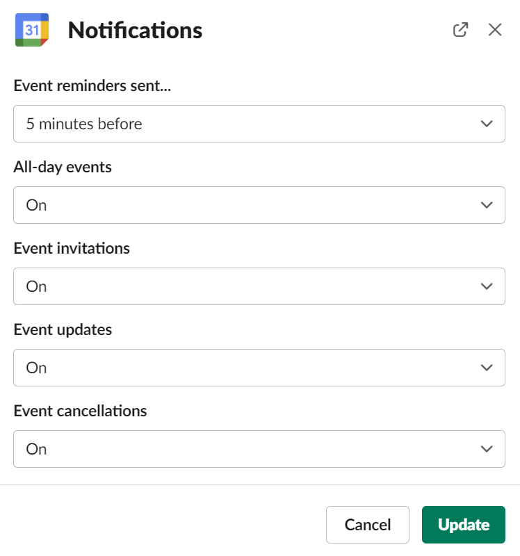 Como sincronizar Slack con Google Calendar