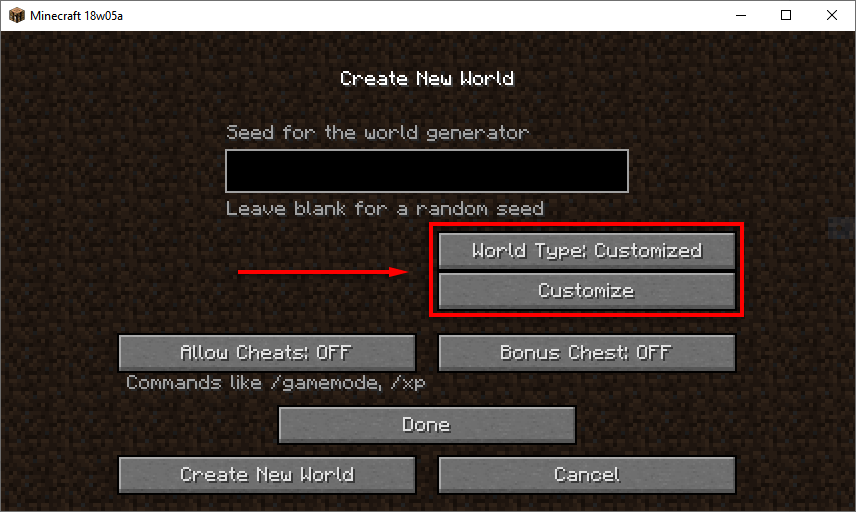 Com funciona la configuració personalitzada del món de Minecraft