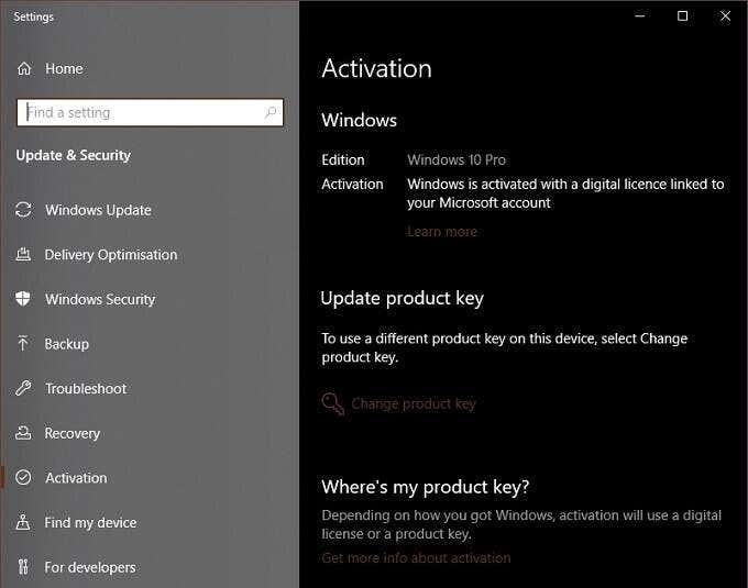 Trobeu la vostra clau de producte de Windows 10 de manera fàcil